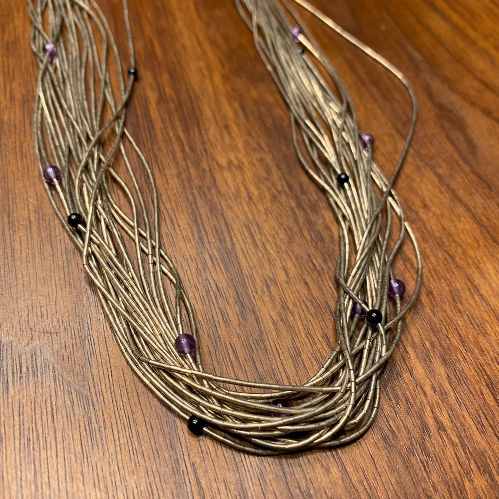 Vintage sterling silver multi strand necklace